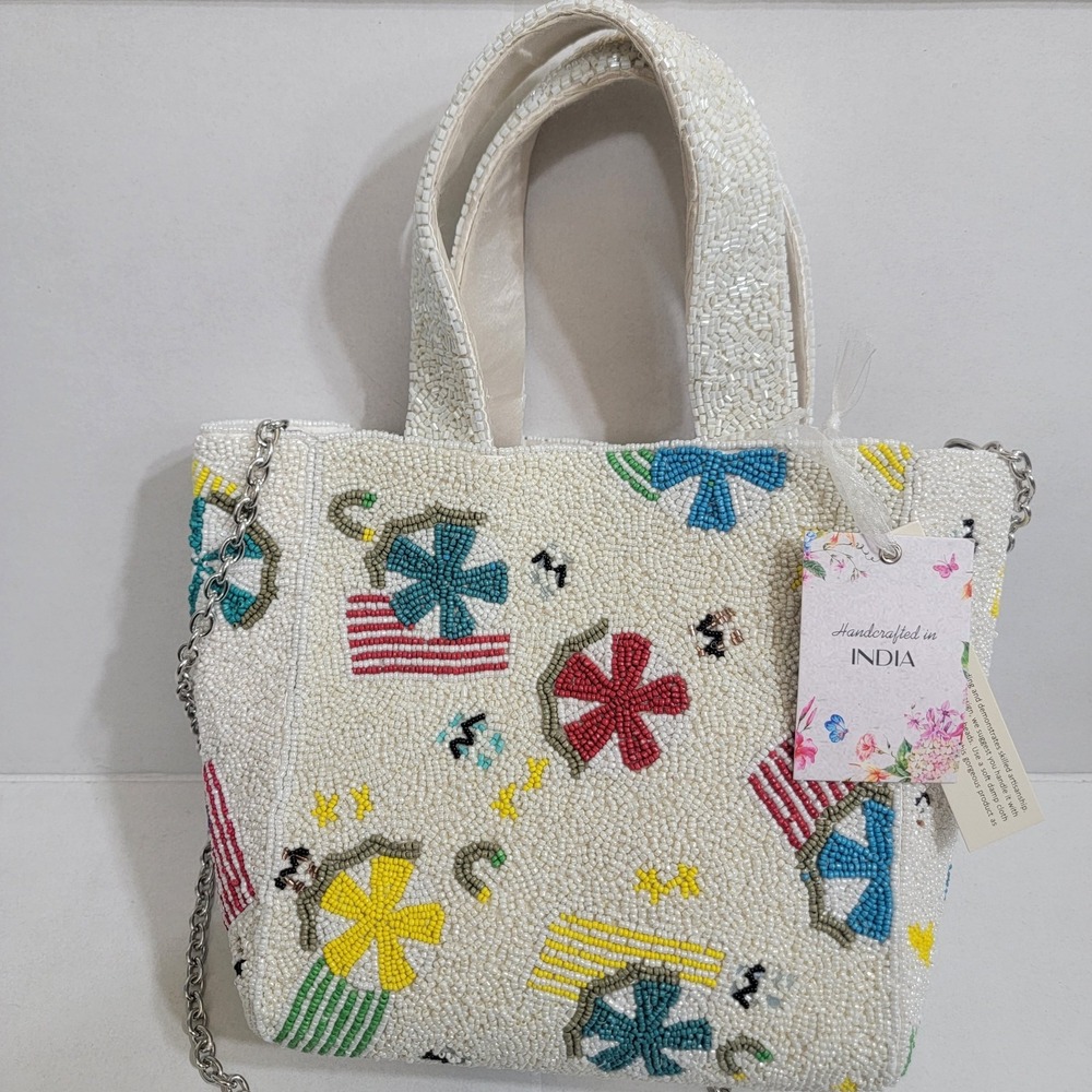 NWT Beaded Embellished Beach Ball Crossbody Shoulder Bag Purse TikTok Viral